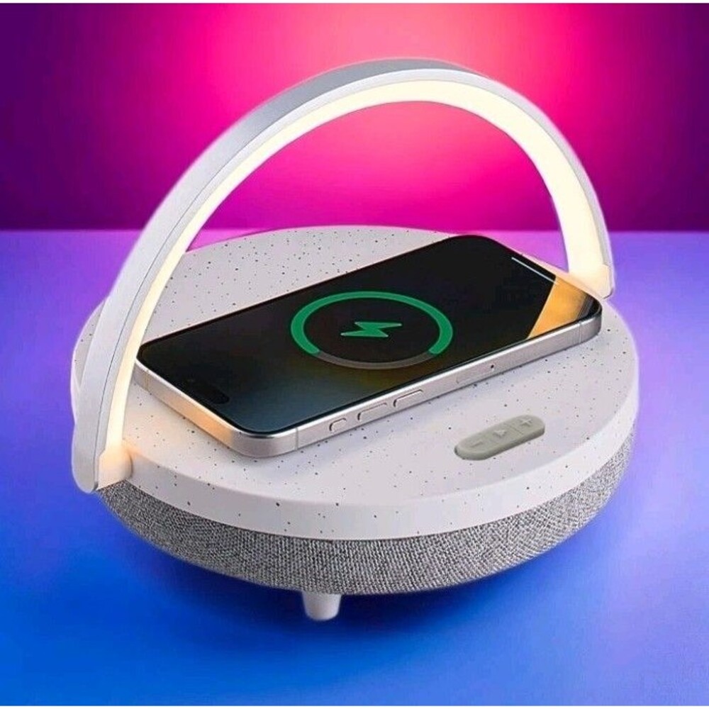 New Sealed BELMARK Wireless Charger Bluetooth Music Lamp 6 in 1